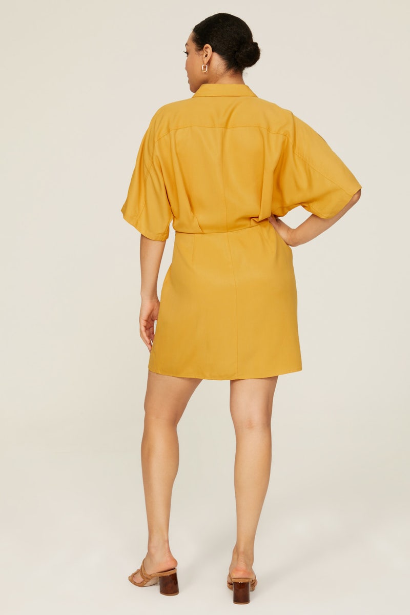 Yellow Tie Waist Shirtdress by Thakoon x RTR - Photo 7