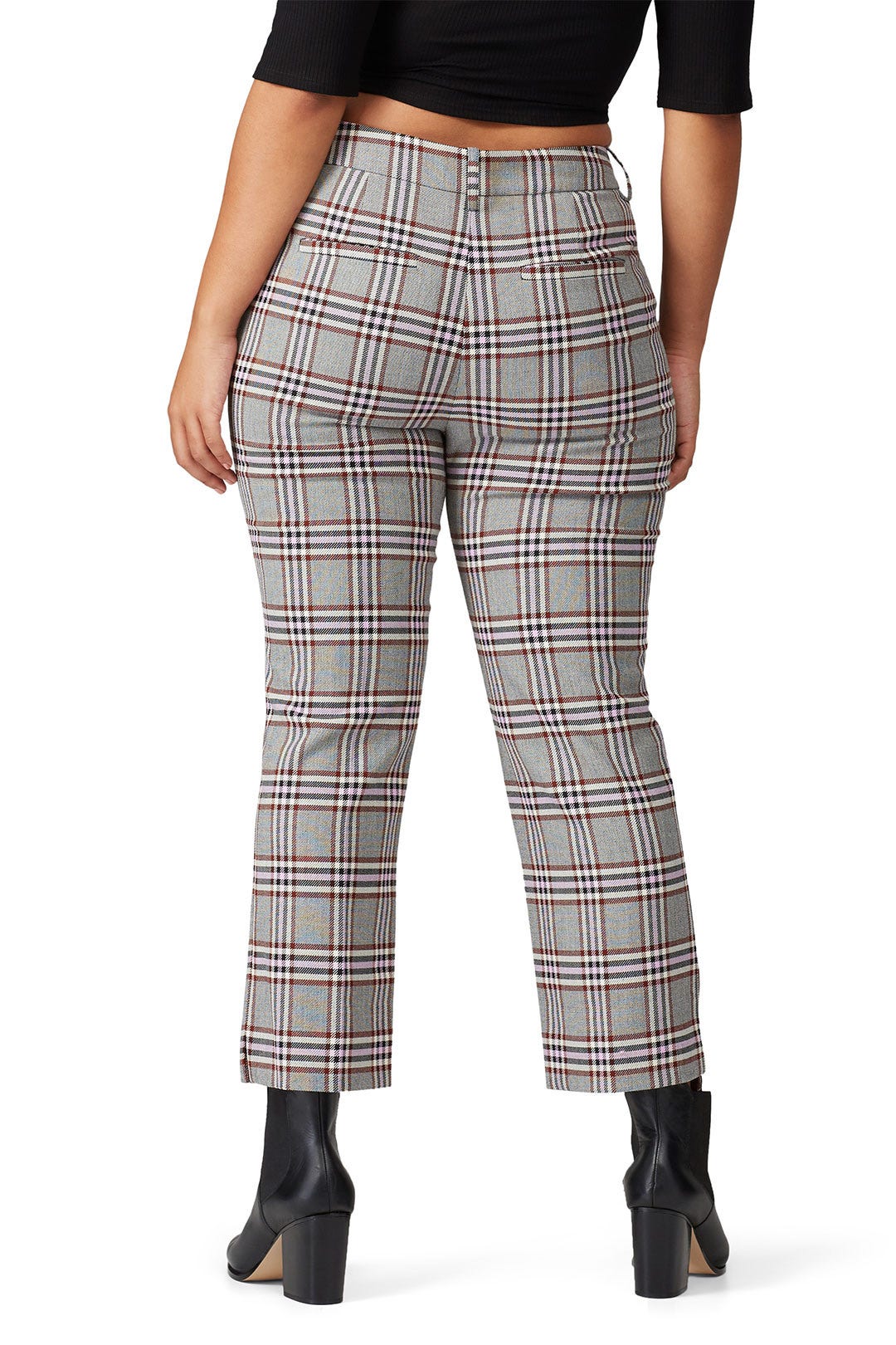 Plaid Straight Leg Trousers by Derek Lam 10 Crosby 7