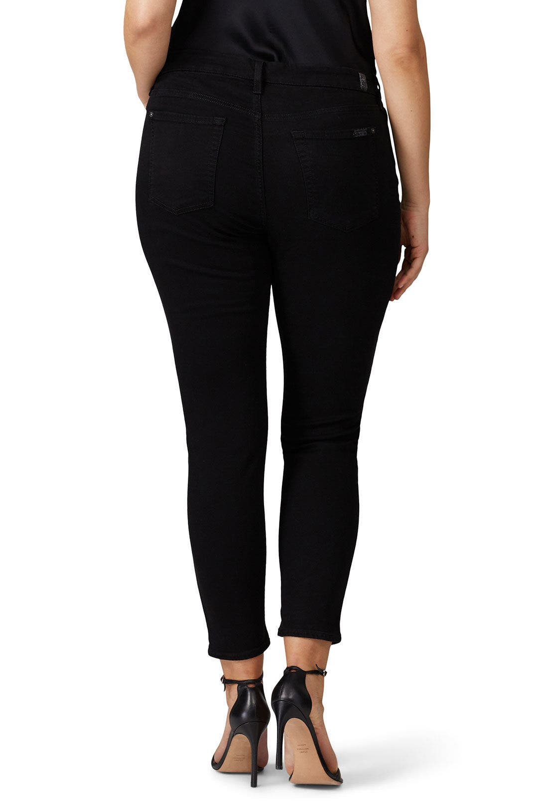 Black Ankle Skinny Jeans by 7 For All Mankind 6