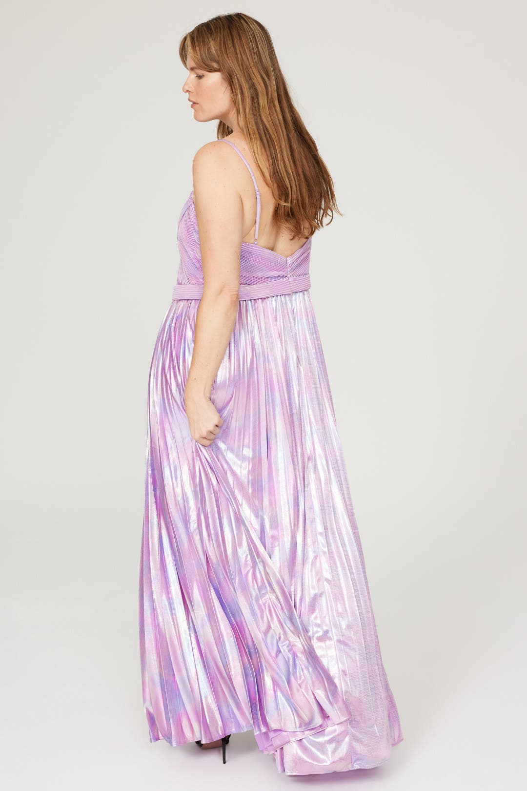 Purple Pleated Gown by Ieena for Mac Duggal | Rent the Runway