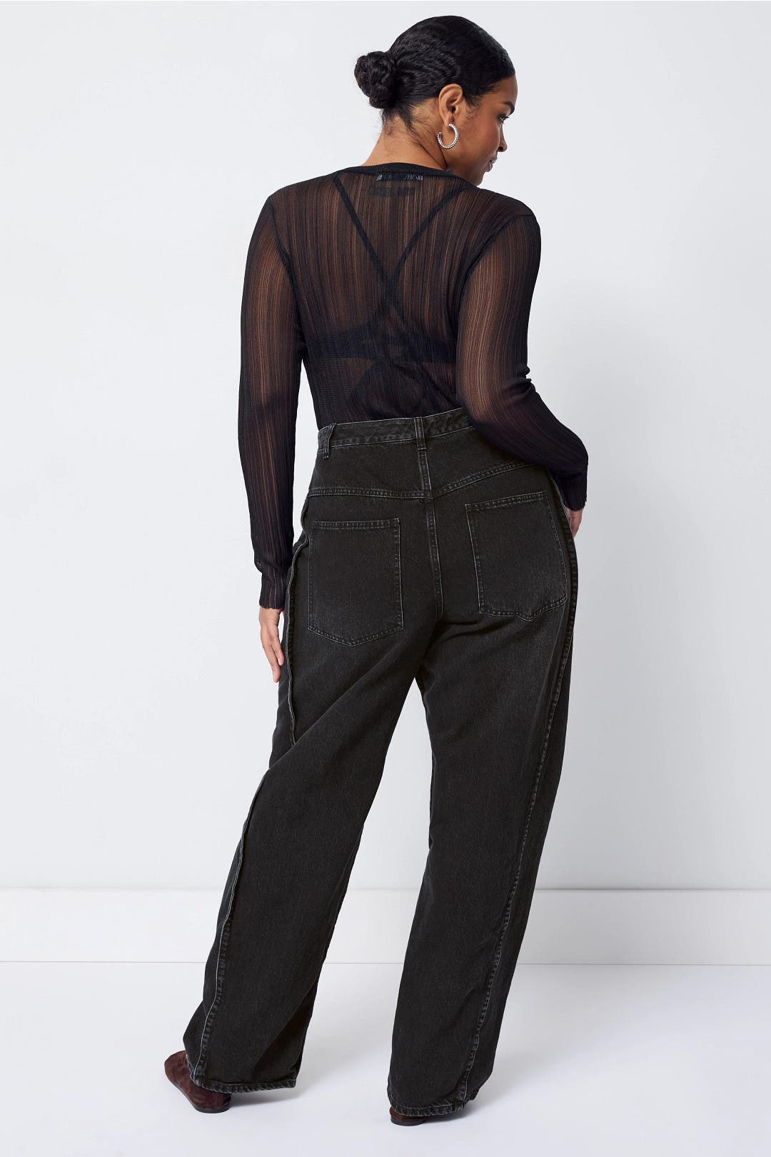 Vintage Black Denim Tuck Jean by Tibi | Rent the Runway
