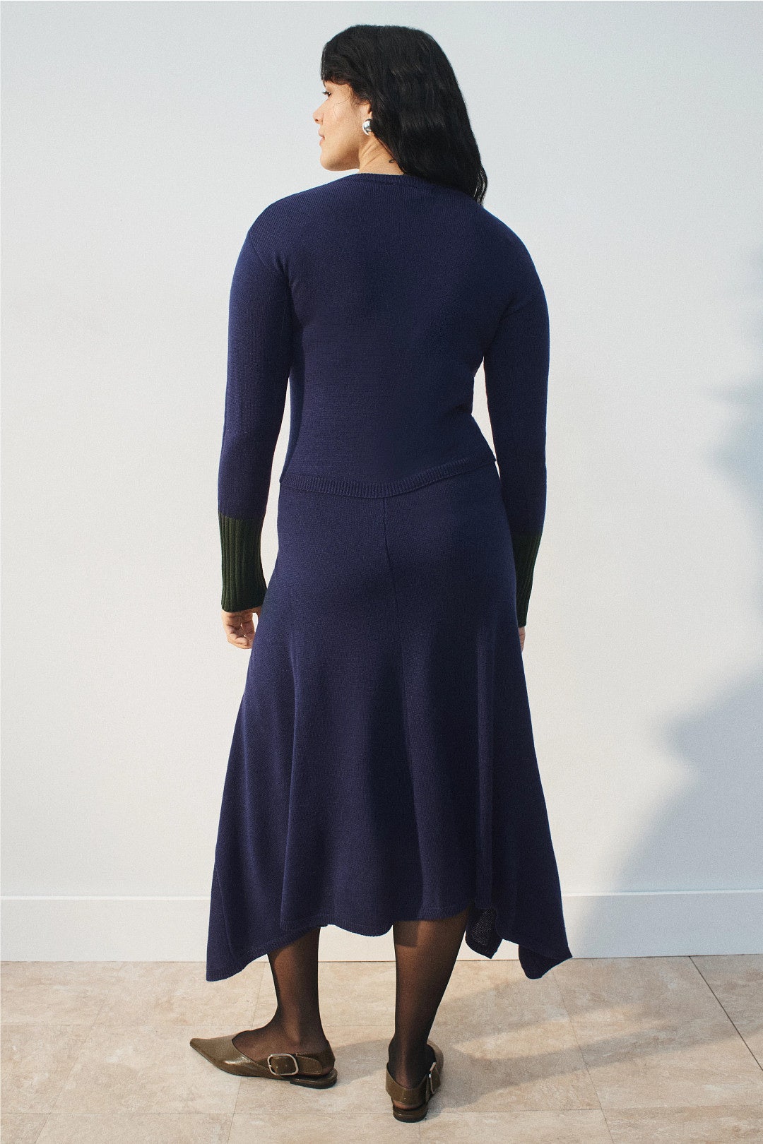 Colorblock Cuff Knit Midi Dress by PLAN C x RTR 7