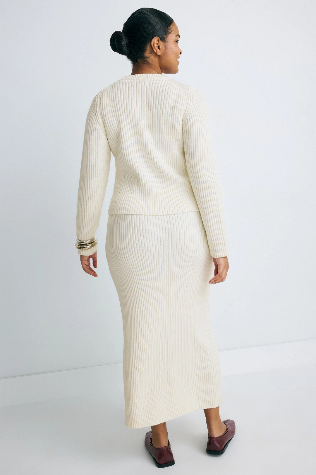 Crew Neck Zip Front Cardigan by Rosetta Getty x RTR 7