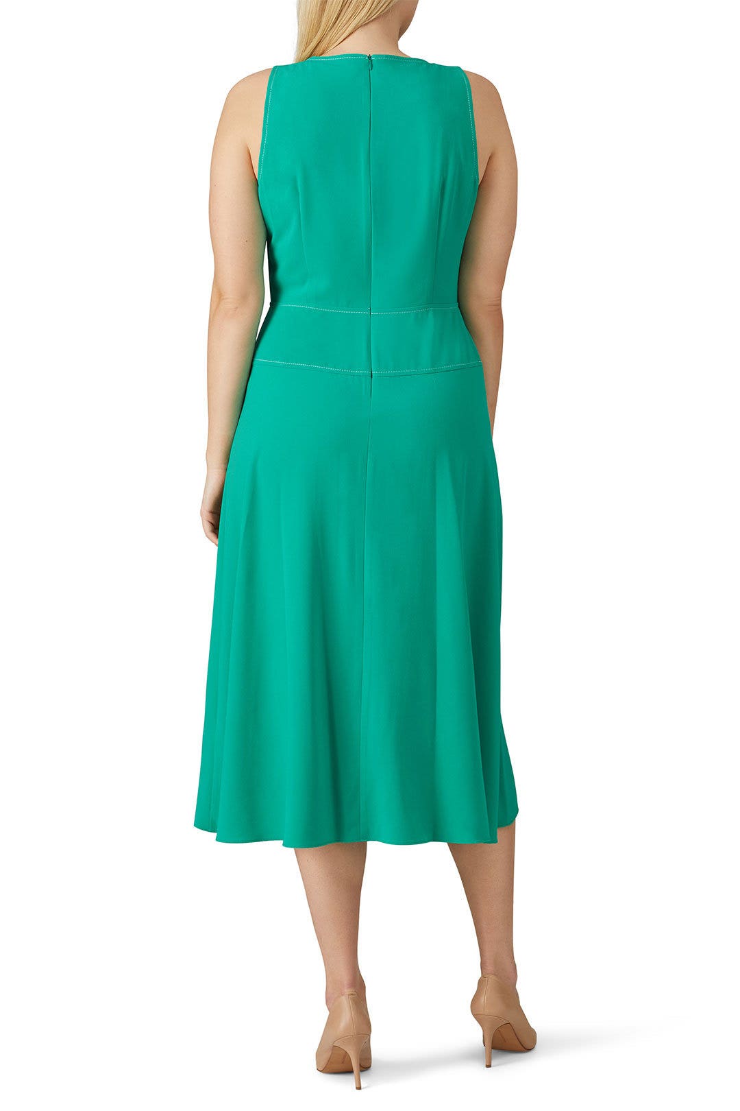 Green V-Neck Dress by Donna Morgan 7