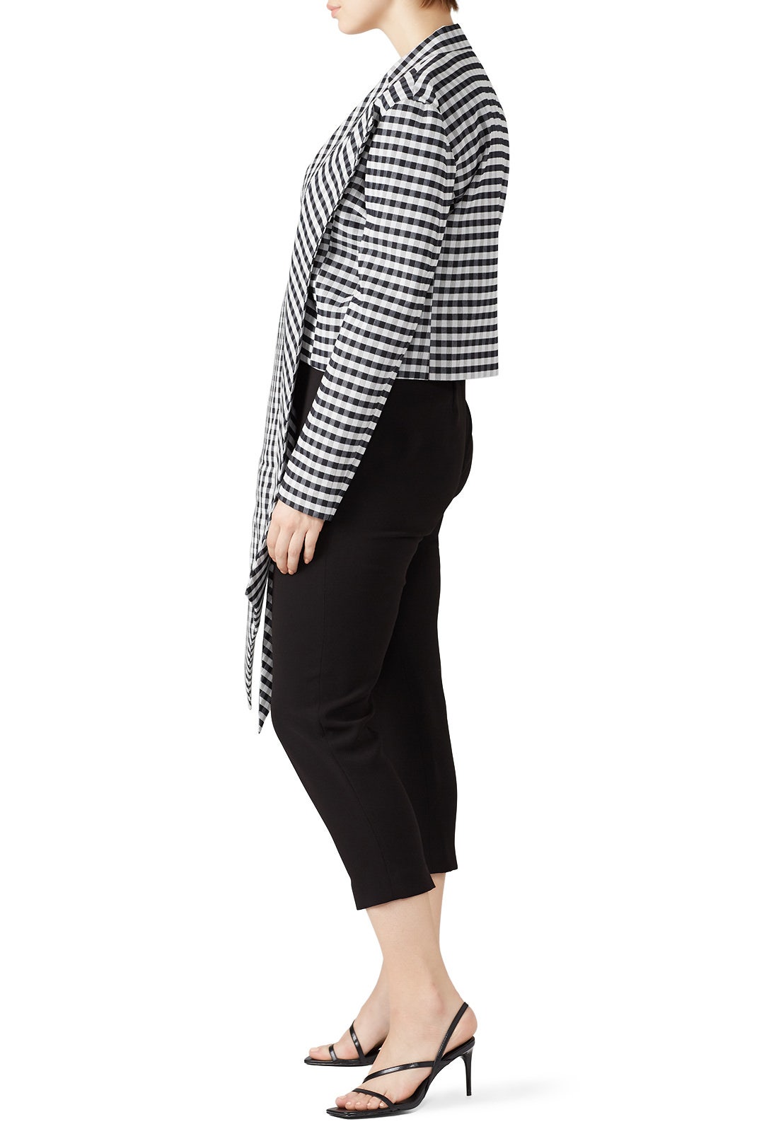 Check Scarf Lapel Jacket by Tome 6