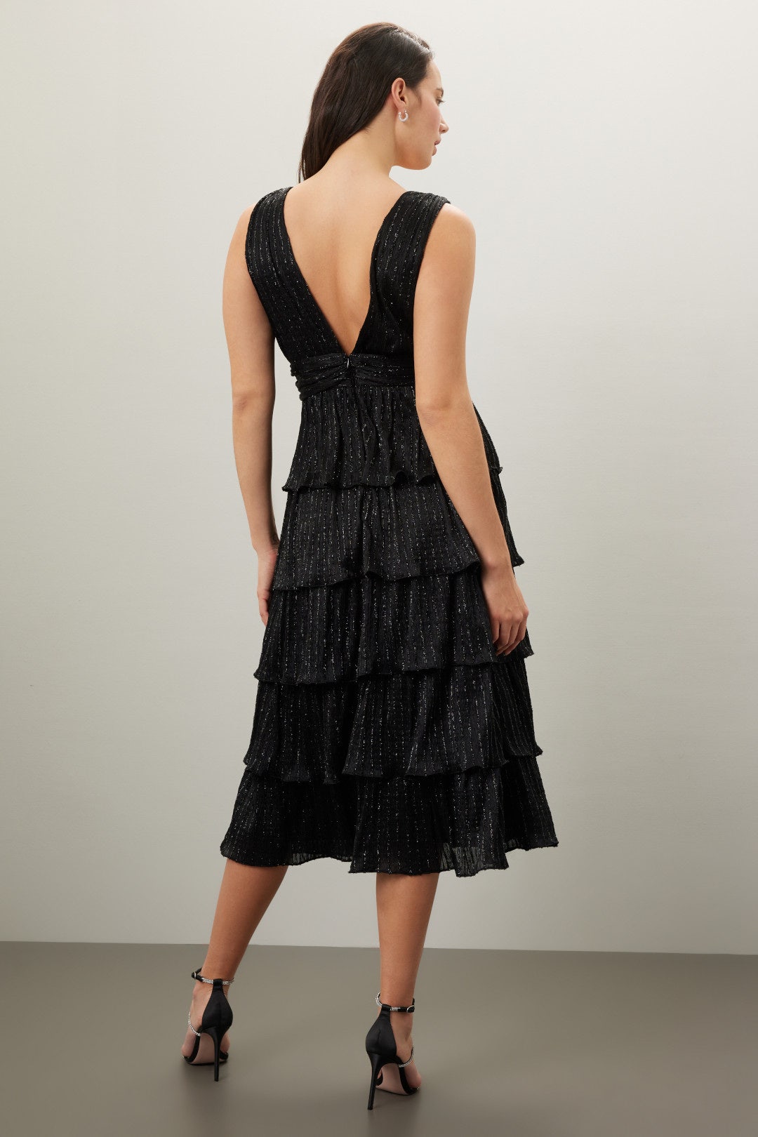 Twisted Shoulder Midi Dress by Jewel x Badgley Mischka 7