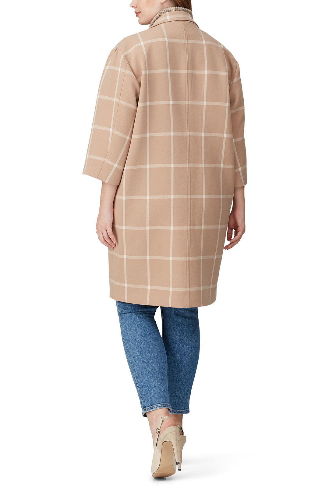 Nude Plaid Coat by Toccin 7