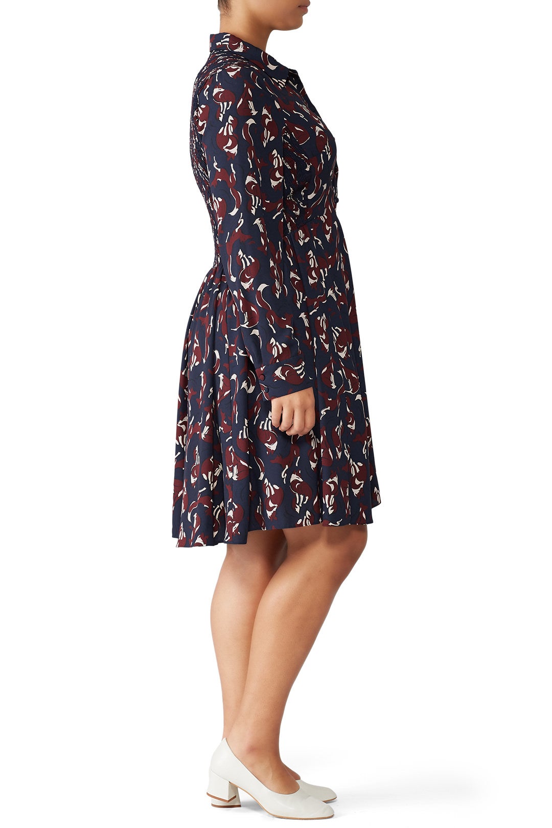 Foxes Smocked Dress by kate spade new york 6