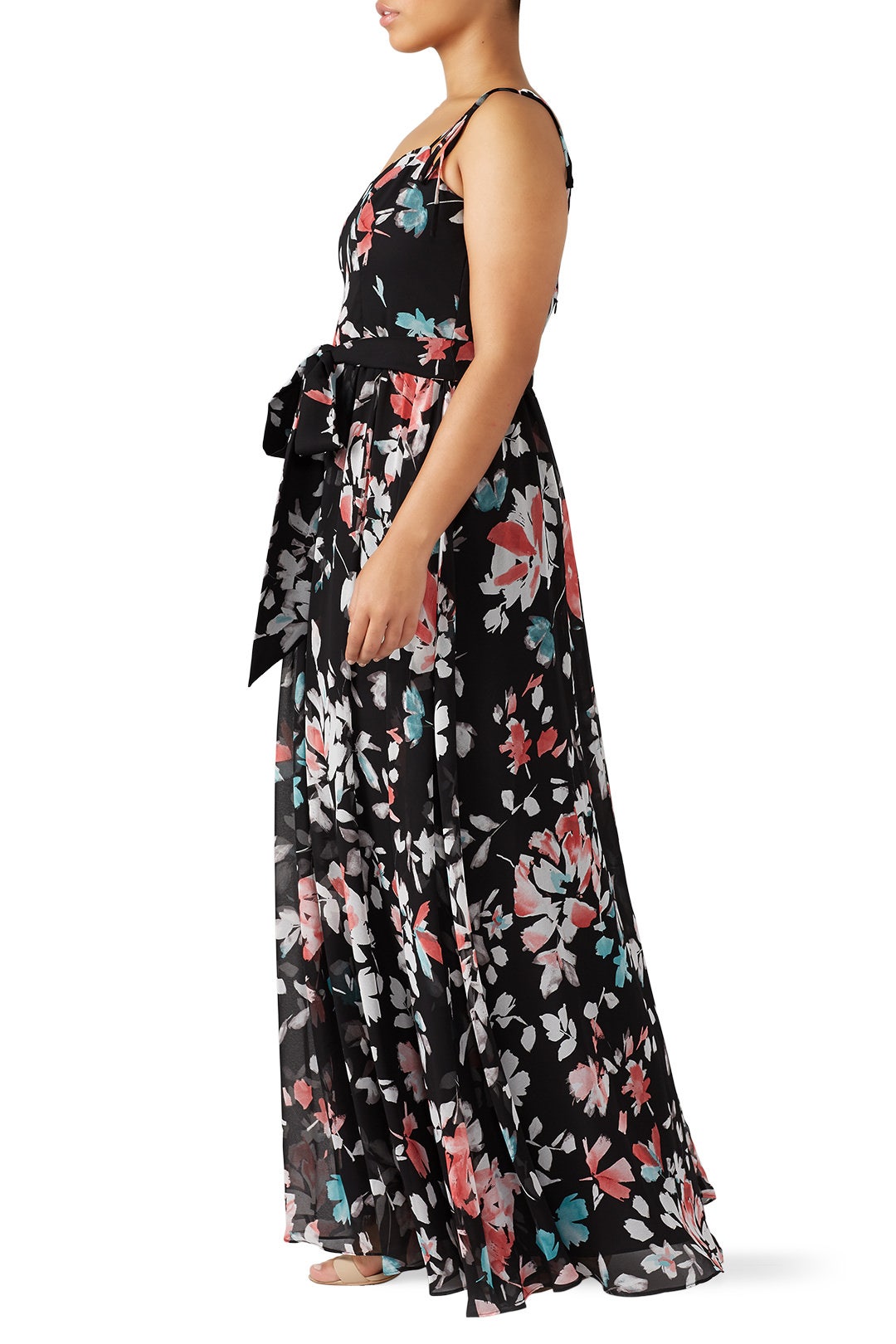Hollie Black Floral Maxi by Dress The Population 6