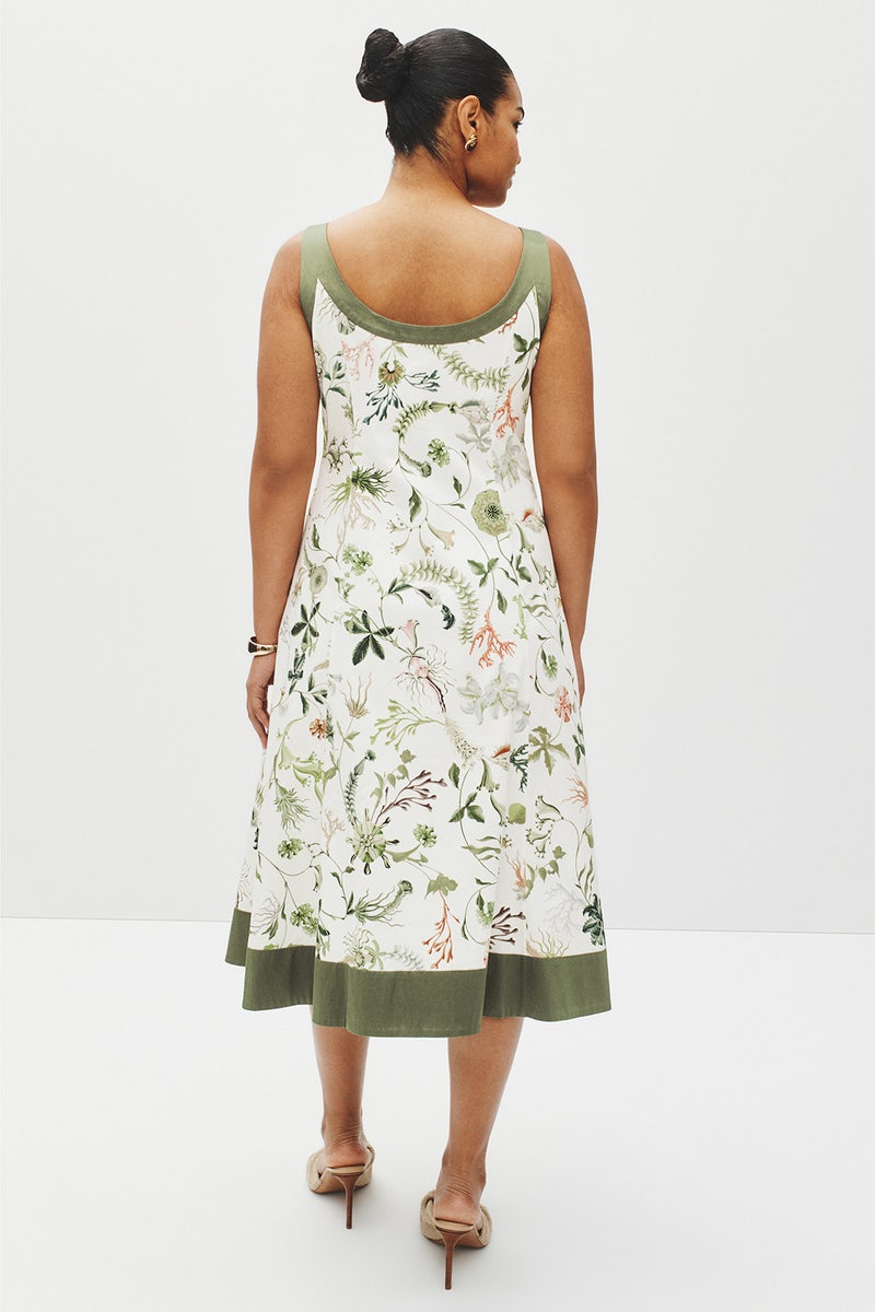 Color Block Trim Printed Dress by Jason Wu x RTR - Photo 7