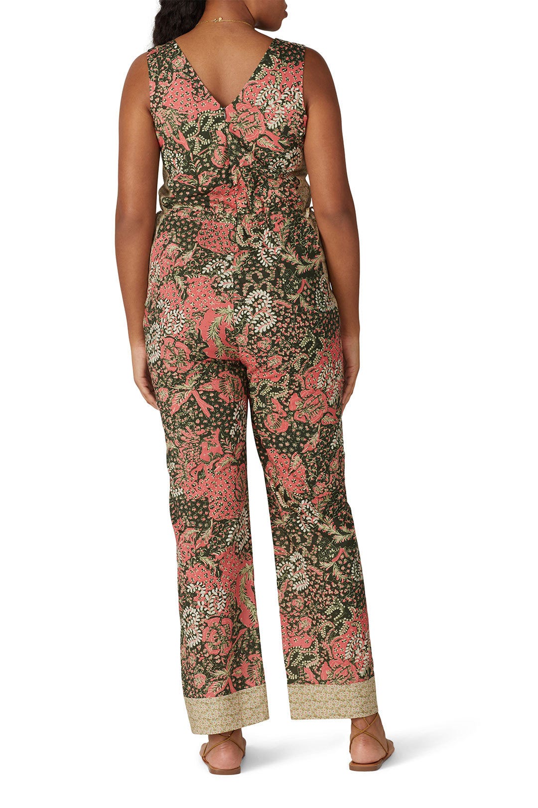 Floral V-Neck Jumpsuit by Warm 7