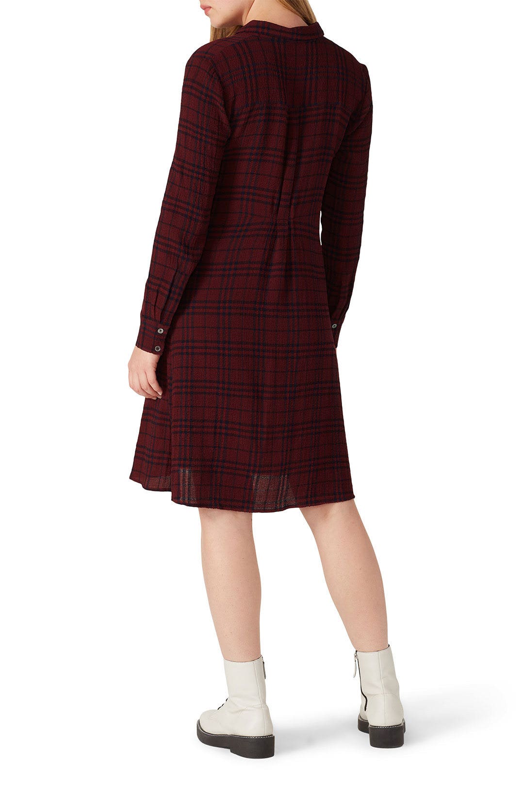 Crinkled Plaid Shirtdress by Thakoon x RTR 7