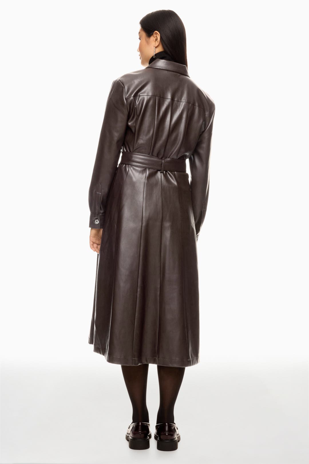 Faux Leather Corset Detail Midi Dress by Eudon Choi x RTR | Rent