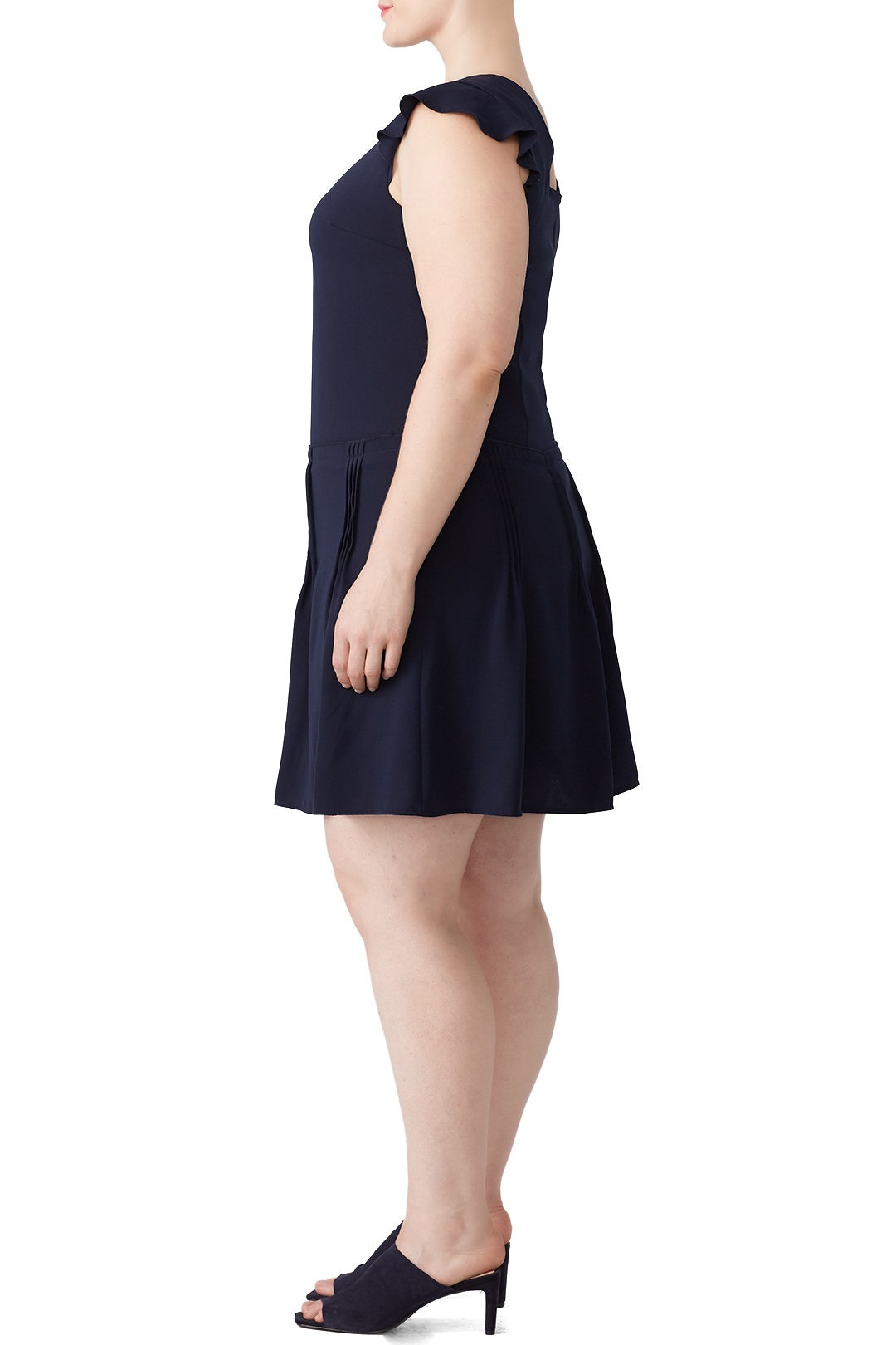 Navy Pintuck Dress by Slate & Willow 6