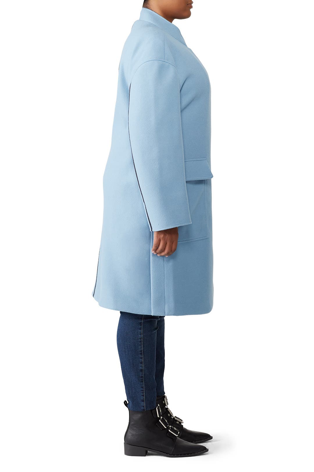 Blue A-Line Coat by Derek Lam 10 Crosby | Rent the Runway