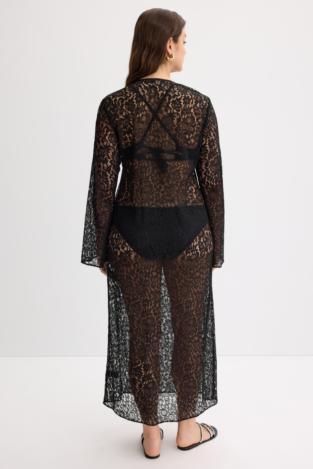 Plunge Lace Midi Cover Up by Ronny Kobo x RTR 7