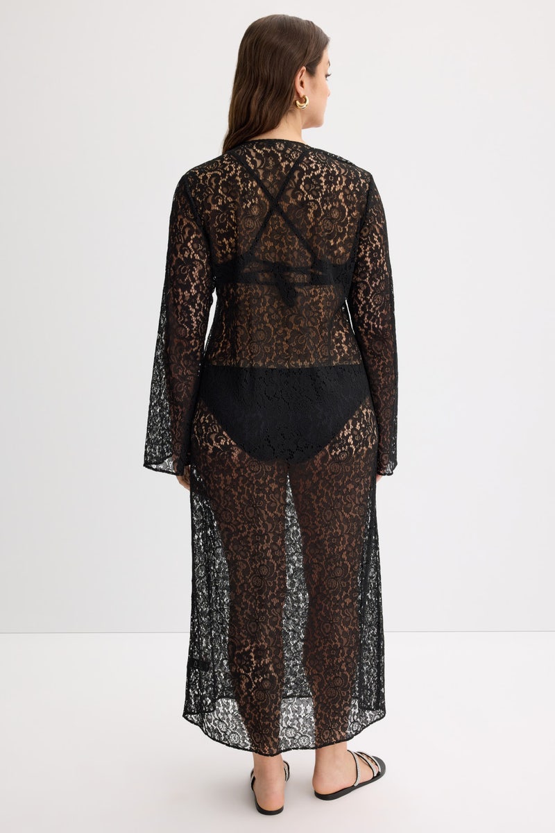 Plunge Lace Midi Cover Up by Ronny Kobo x RTR - Photo 7