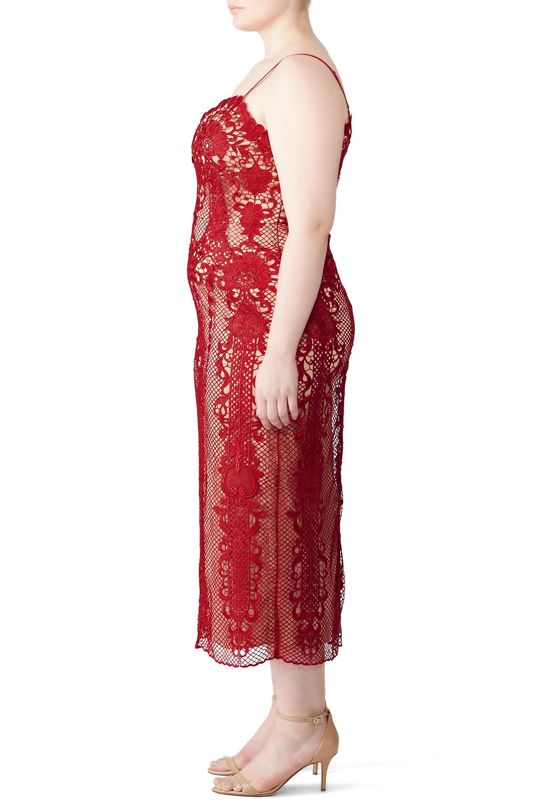 Red Lace Lena Dress by CATHERINE DEANE | Rent the Runway