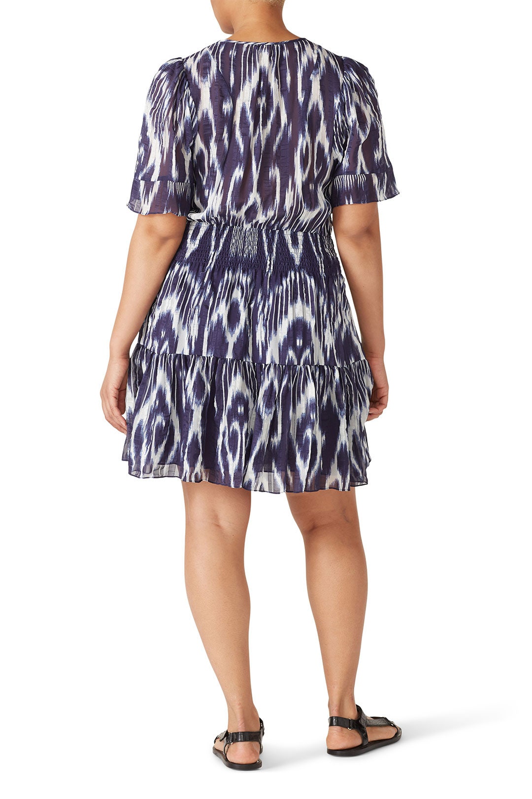 Short Sleeve Ikat Smock Dress by Rebecca Taylor NYC 7