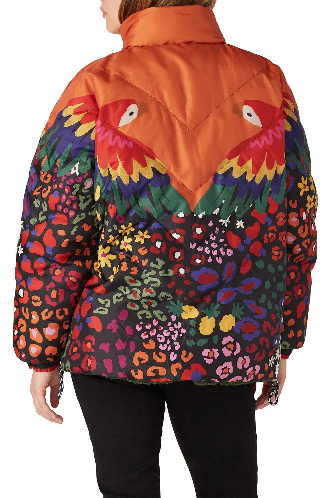 Printed Macaw Mixed Media Puffer by FARM Rio 7