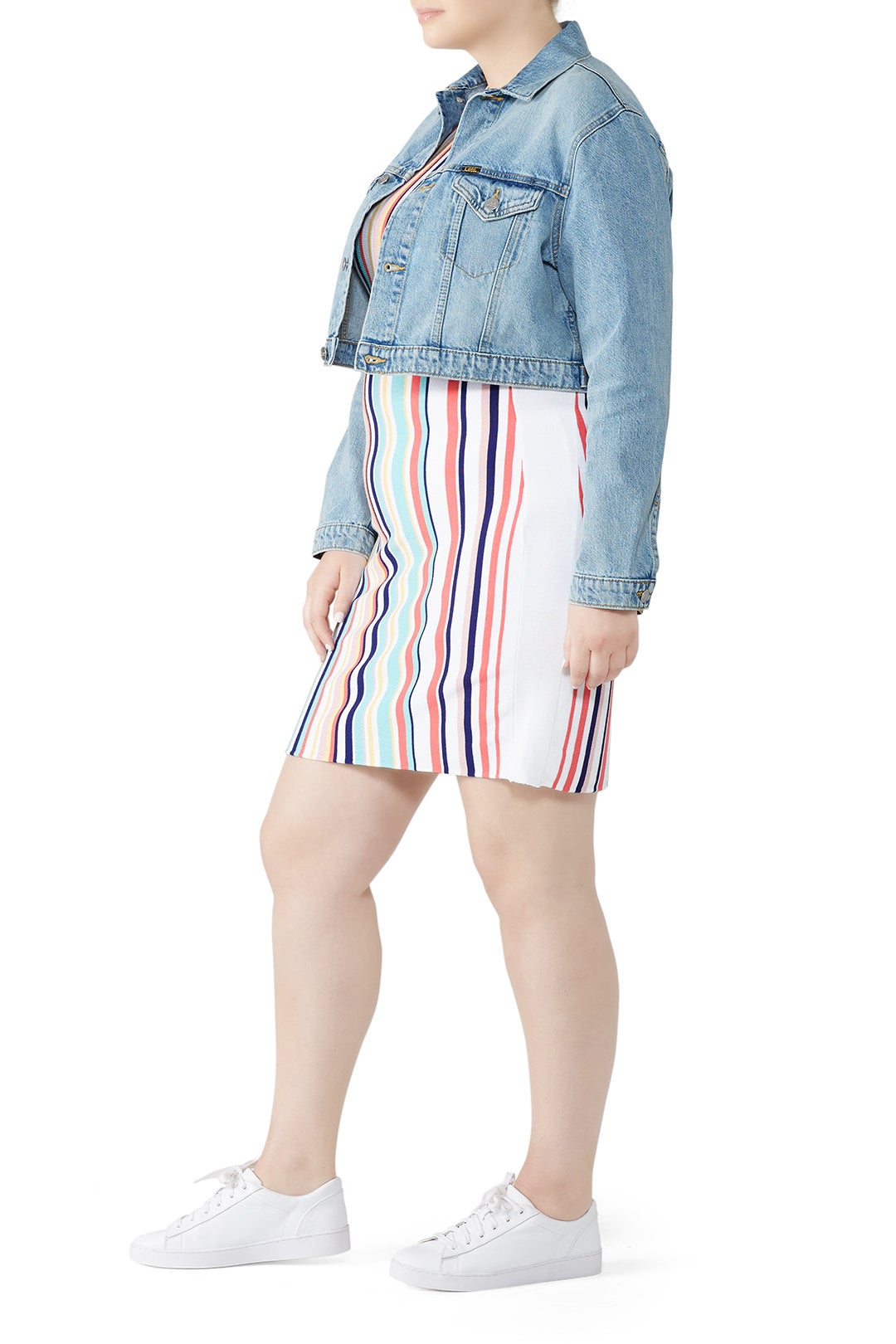 Cropped Trucker Denim Jacket by LEE 6