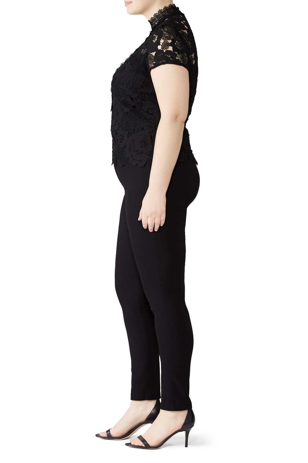 Black Lace Flower Top by Nanette Lepore 6