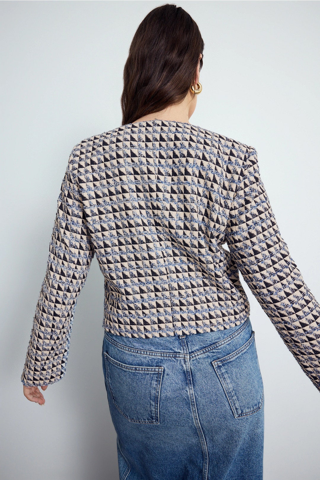 Double Breasted Collarless Jacket by Derek Lam 10 Crosby x RTR 7