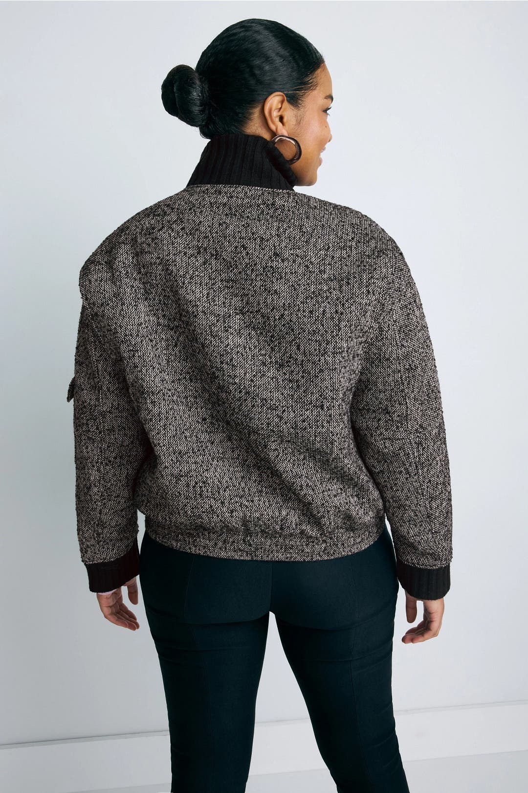 Hybrid Tweed Moto Jacket With Leather Details by 3.1 Phillip Lim