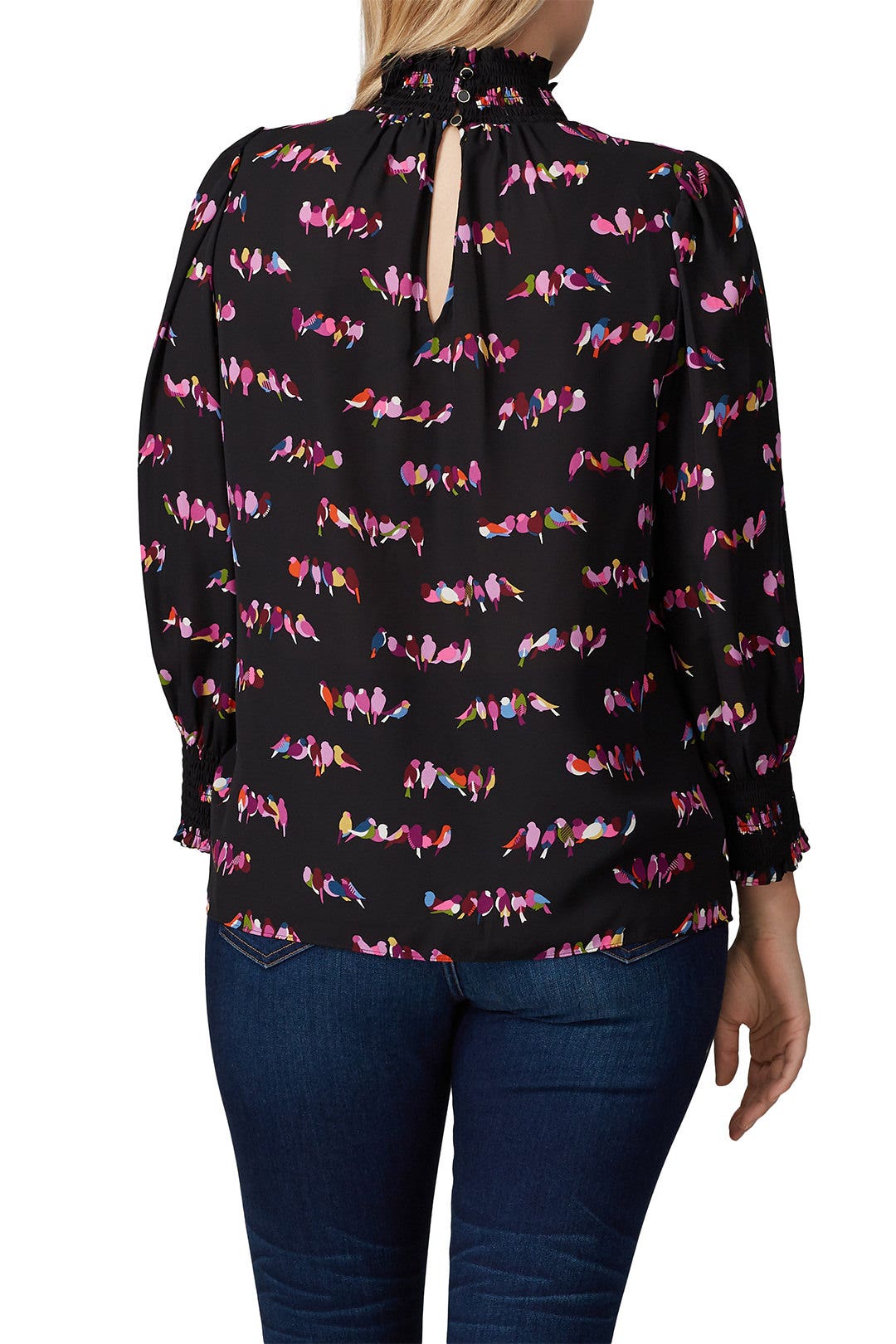 Love Birds Smocked Neck Blouse by kate spade new york 7