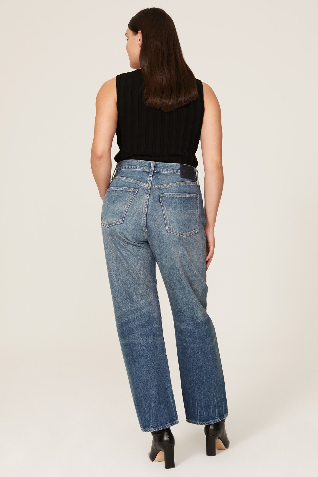 High Rise Long Column Jeans by Levi's 7