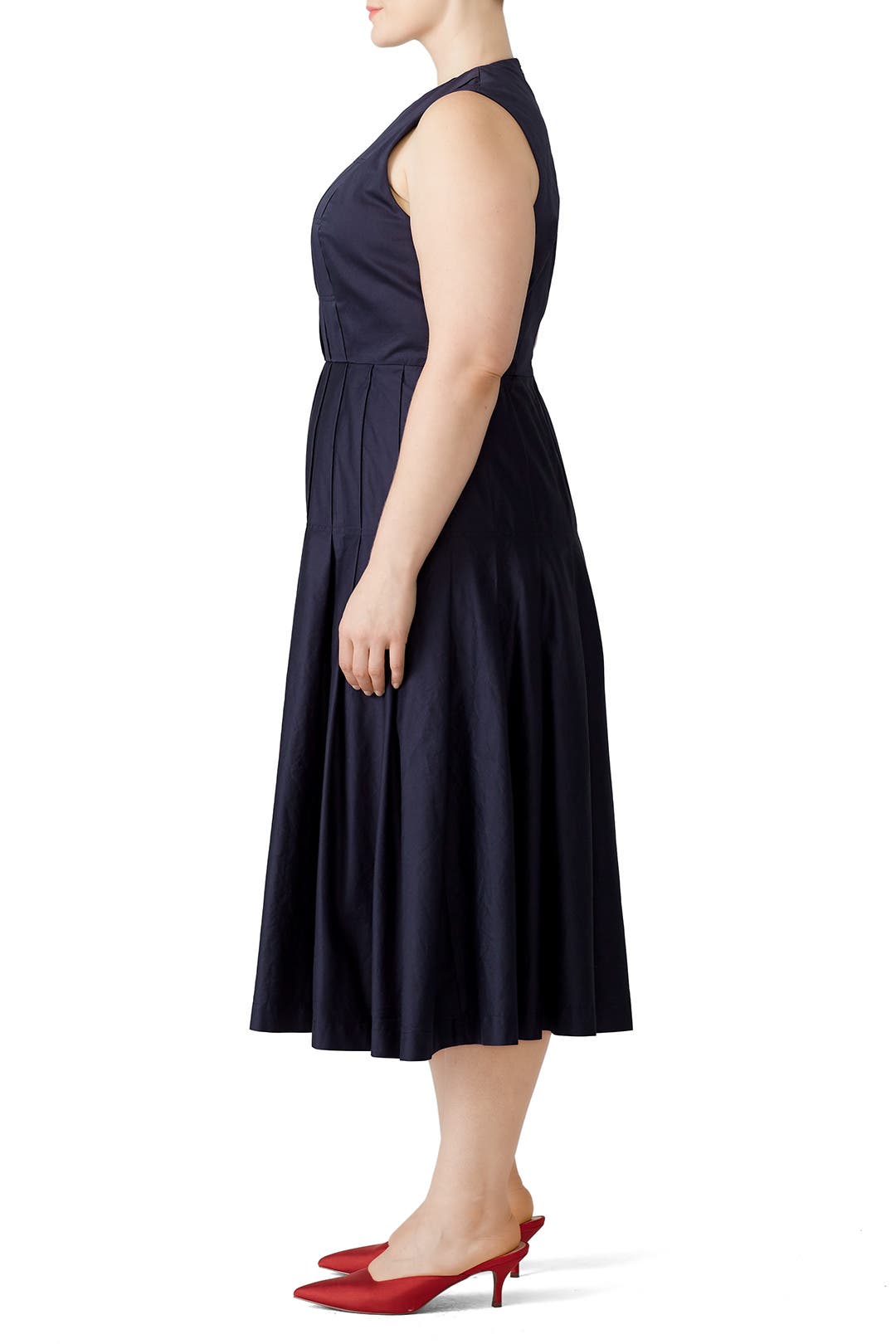 Navy Lianne Midi Dress by L.K. Bennett | Rent the Runway