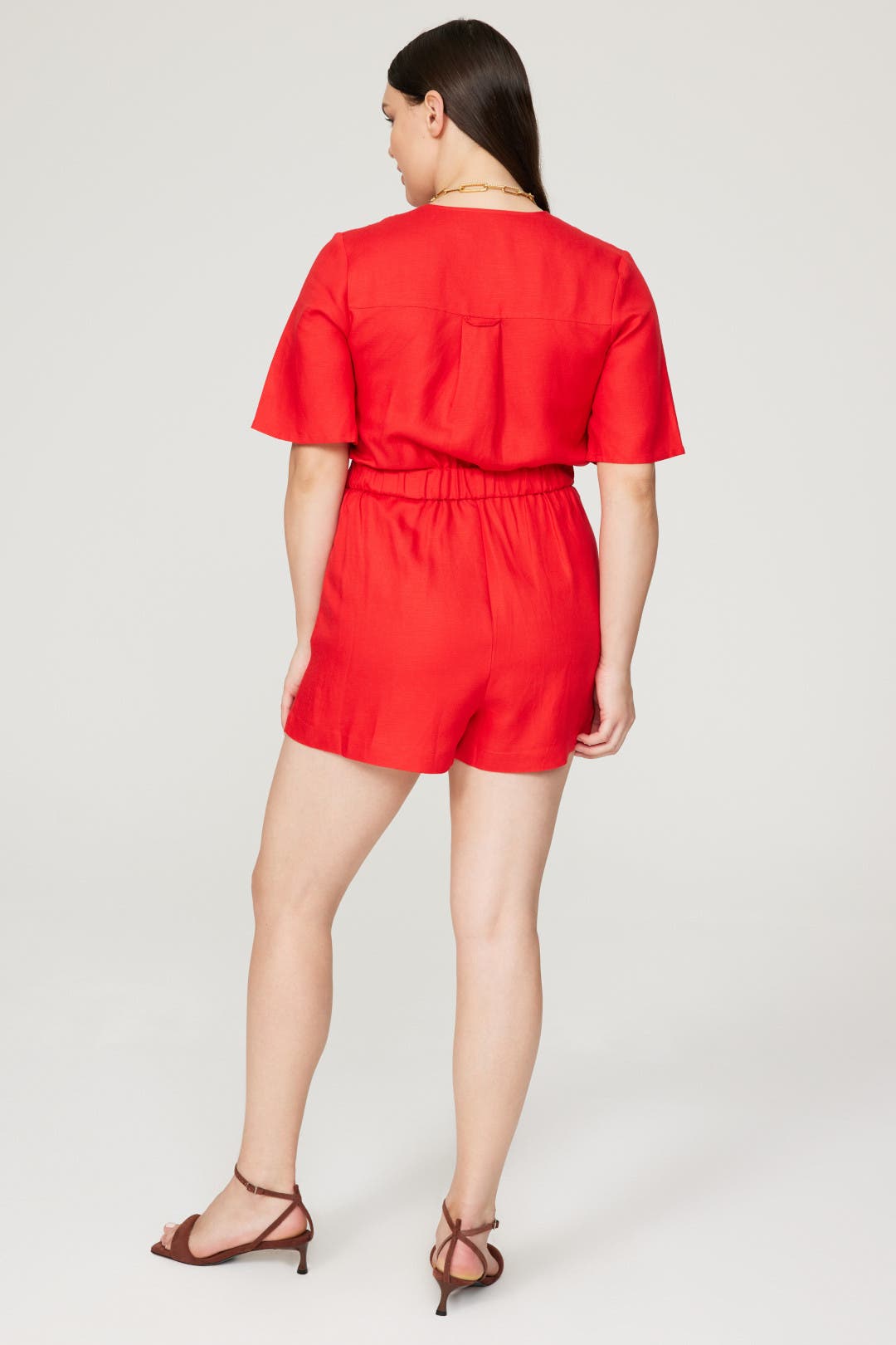 Red Tie Front Romper by Thakoon x RTR | Rent the Runway