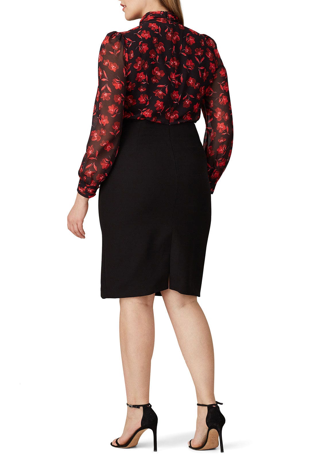 Floral High Neck Sheath by Badgley Mischka 7