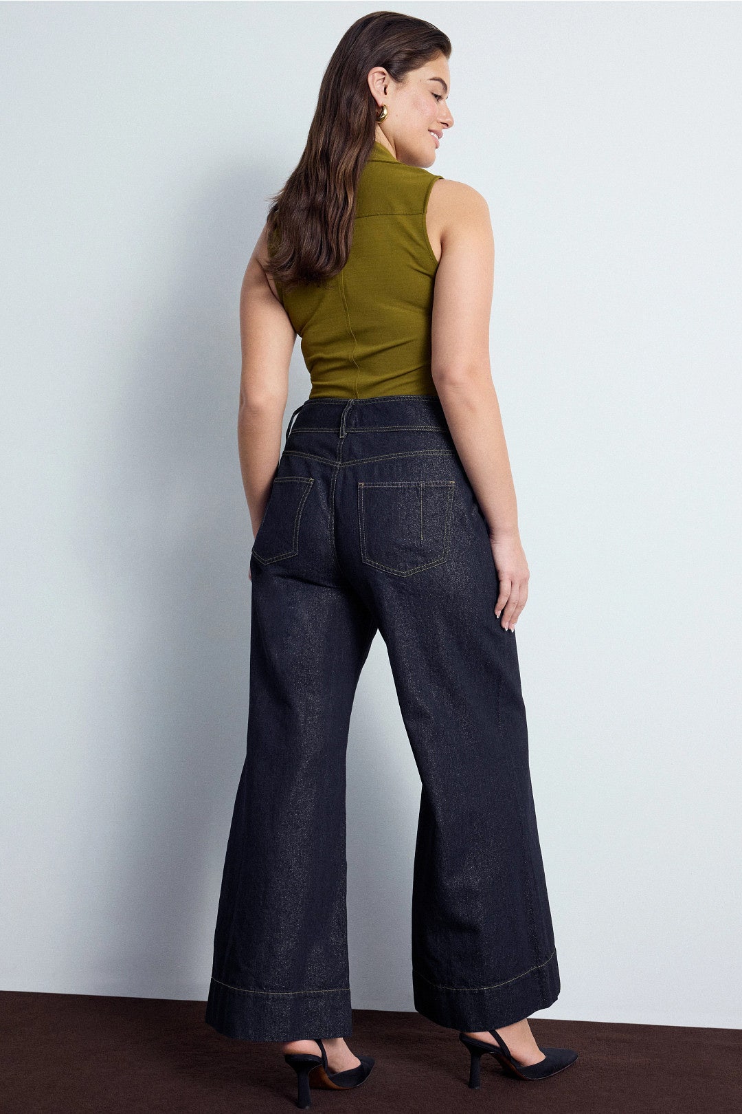 Sparkly Wide Leg Jeans by Derek Lam 10 Crosby x RTR 7