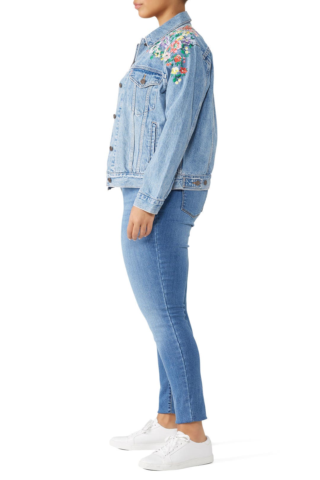 ジャケット・アウター Radial Embroidered Denim Trucker SETUP Supreme Radial Embroidered Denim Trucker Jacket (FW23) - $228