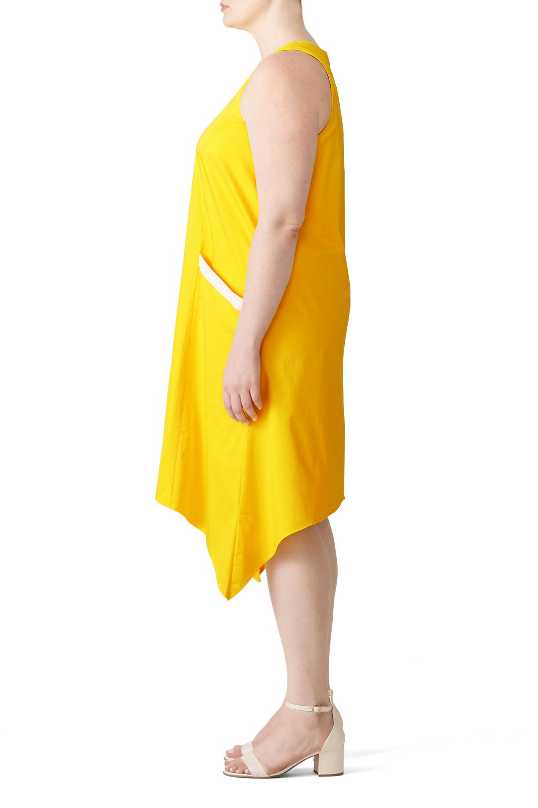 Yellow Trapeze Dress by Badgley Mischka 6