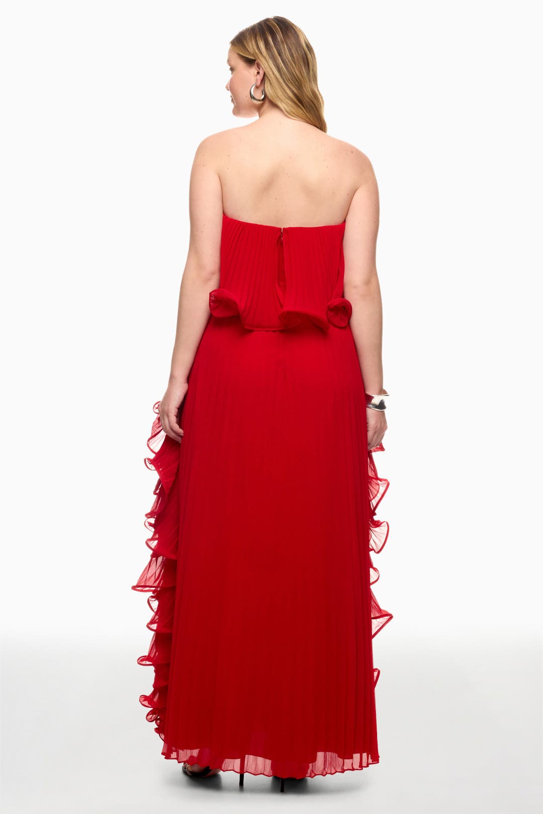 Pleated Ruffle Gown by Badgley Mischka | Rent the Runway