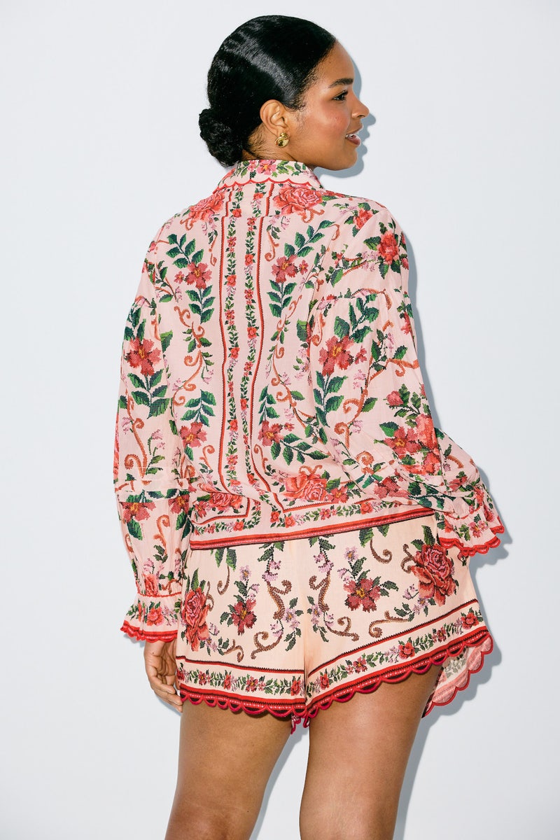 Flower Tapestry Pink Shirt by FARM Rio - Photo 7