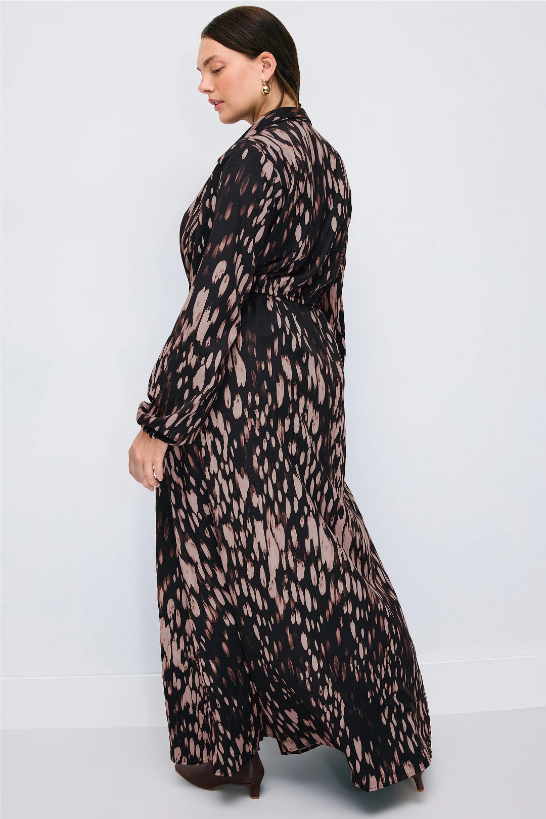 Watercolor Animal Print Shirt Dress by Hutch 7