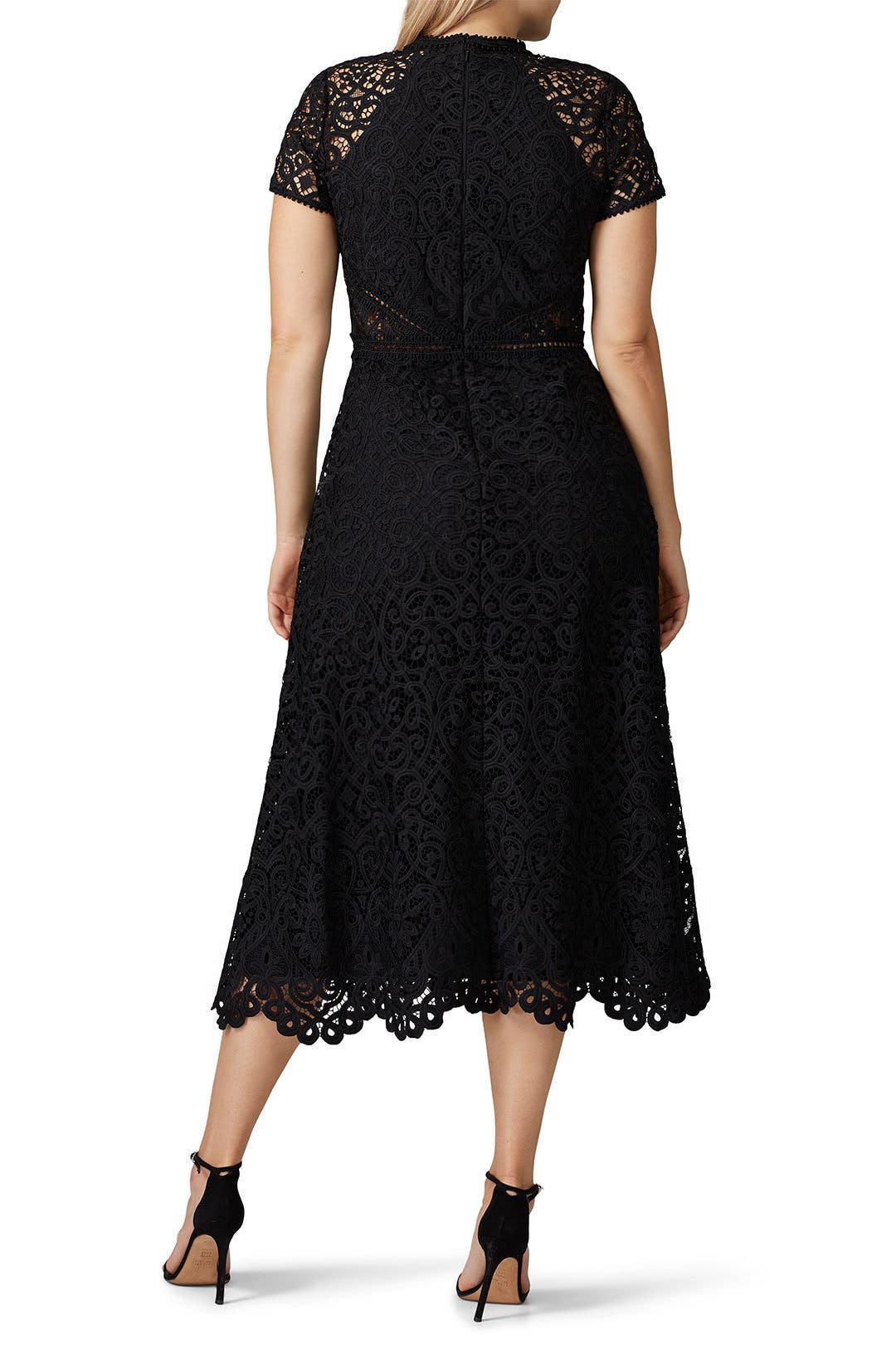 Sheer Side Lace Dress by ML Monique Lhuillier | Rent the Runway