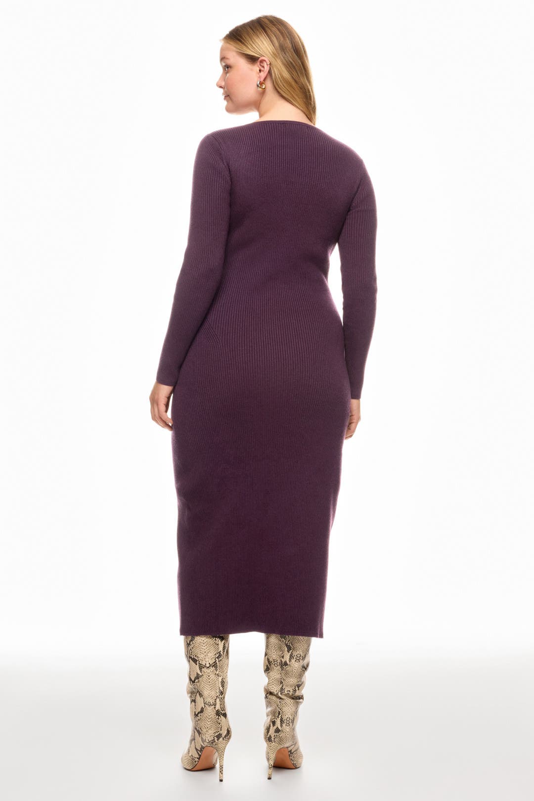 Square Neck Ribbed Knit Midi Dress by Jason Wu x RTR | Rent the Runway