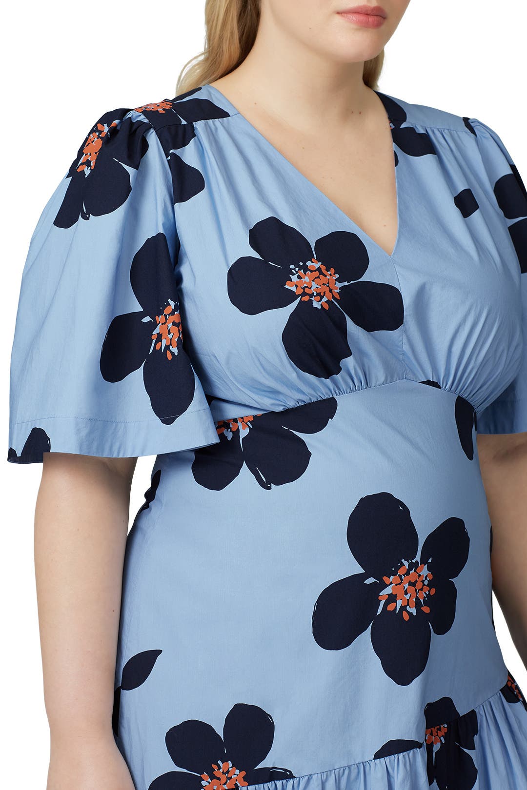 kate spade grand flora poplin midi dress Sell Kate Spade New York Grand Flora Poplin Midi Dress - Blue