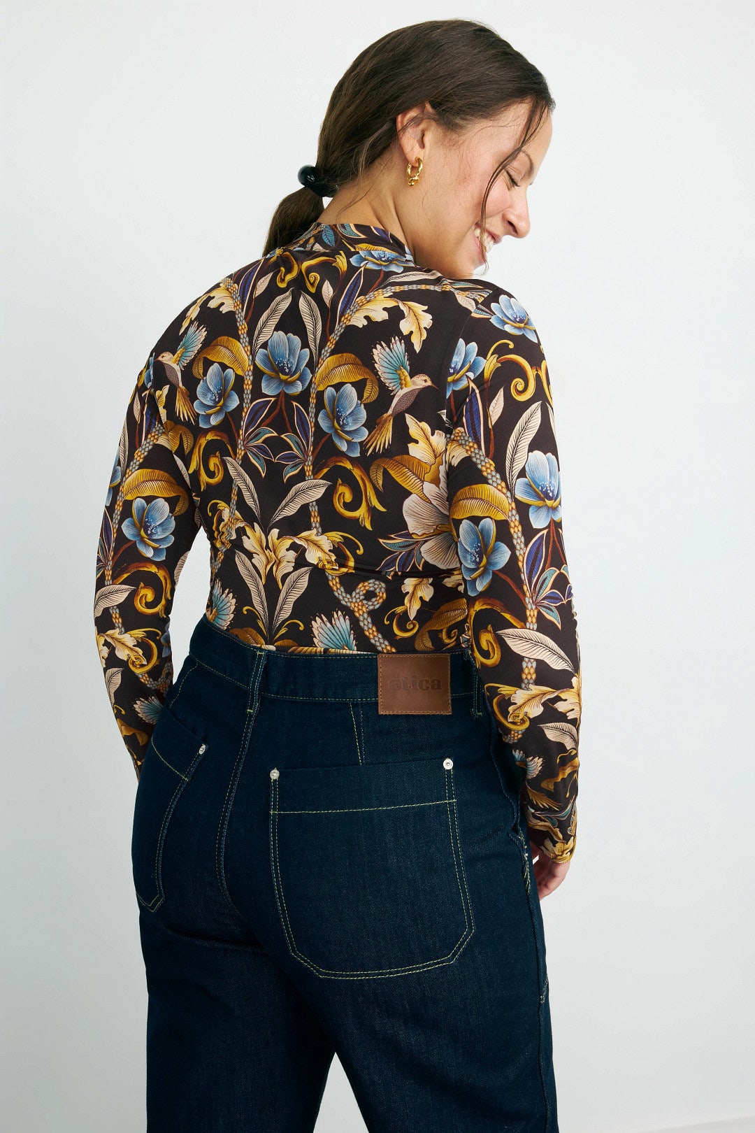 Snake Garden Jersey Blouse by FARM Rio 7