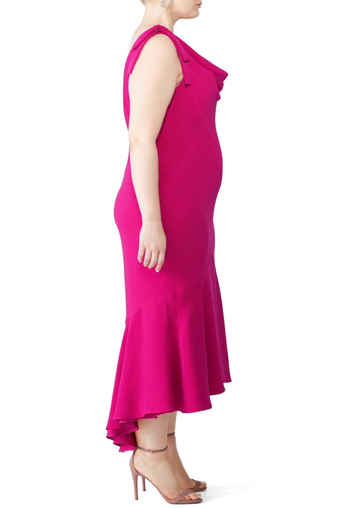 Tied Fuchsia Dress by Carmen Marc Valvo 6