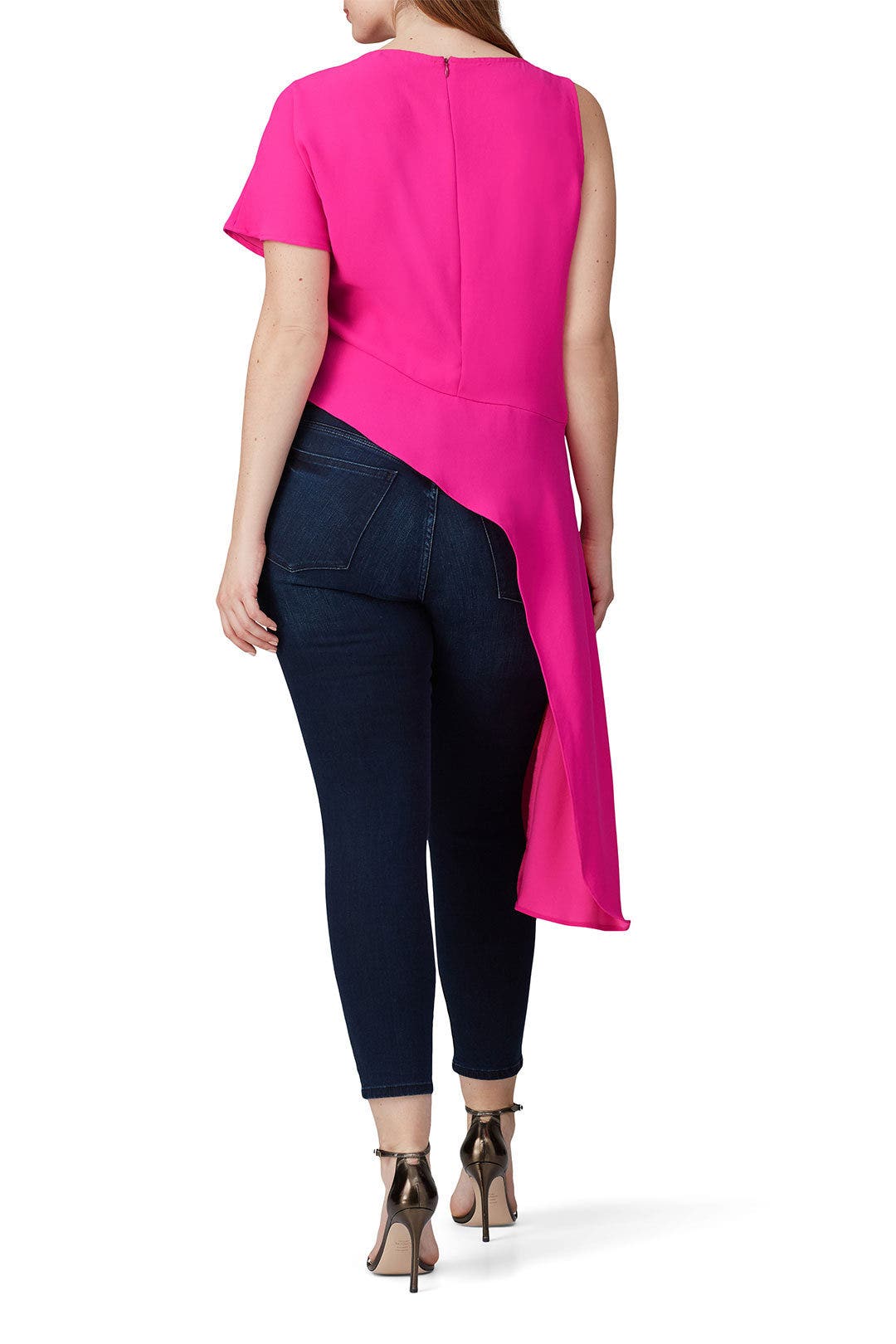 Pink Asymmetrical Hem Top by Trina Turk 7