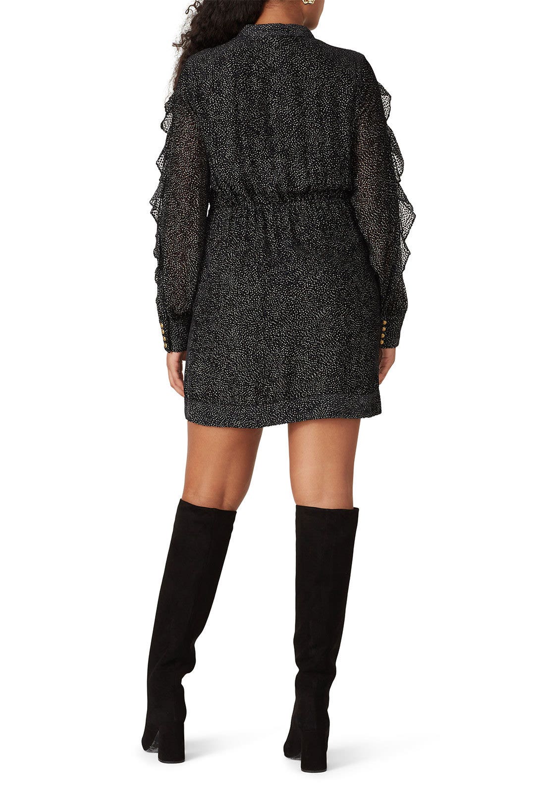 Black Printed Mini Dress by PINKO 7