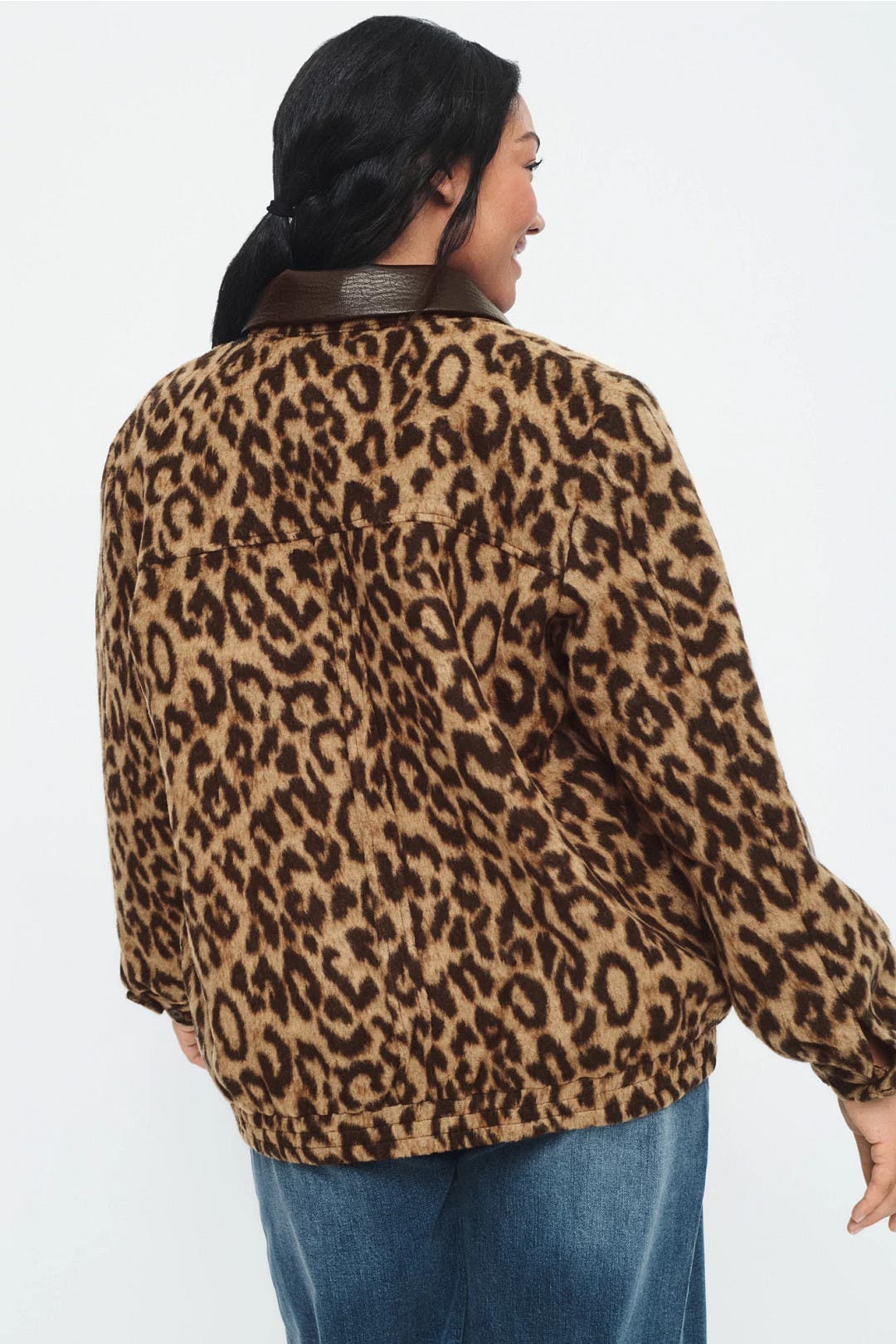 Beline Cheetah Print Collared Jacket by Baum und Pferdgarten