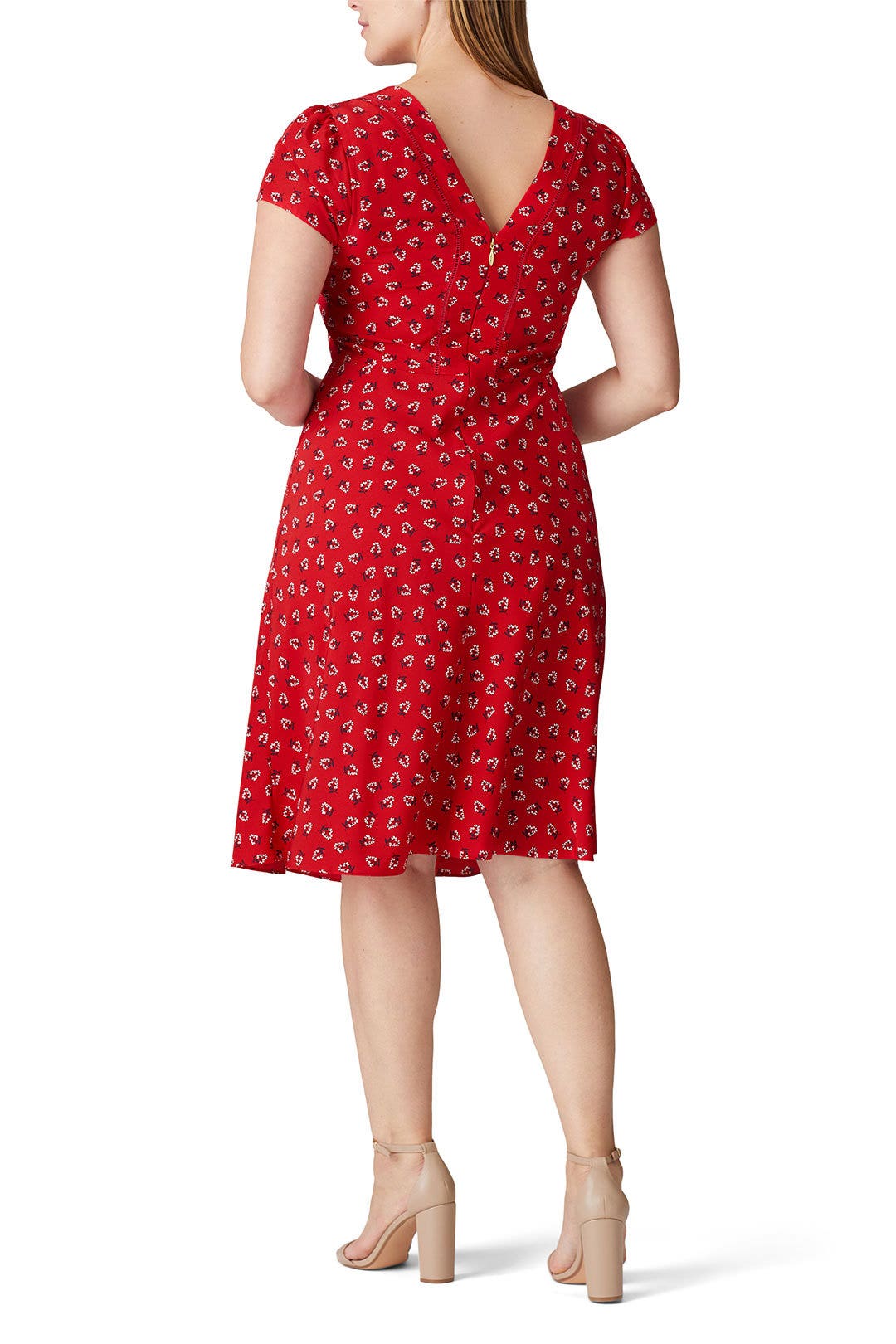 Red Floral V-Neck Dress by Draper James 7