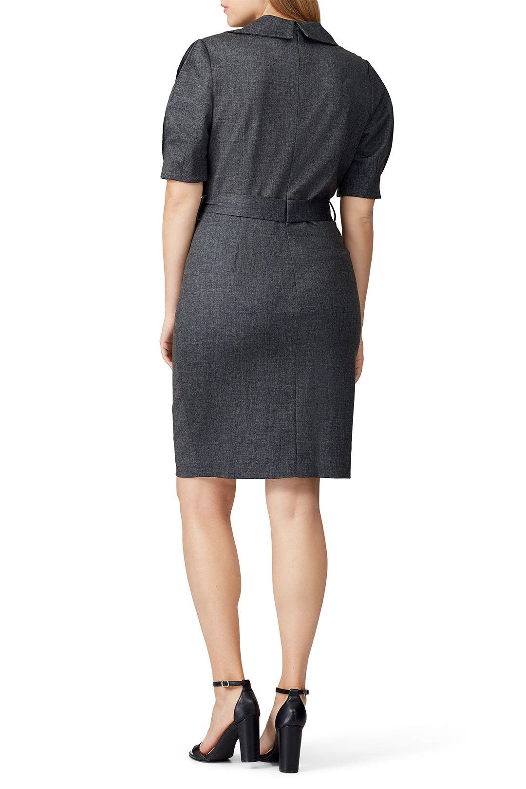 Charcoal Suiting Dress by Badgley Mischka 7