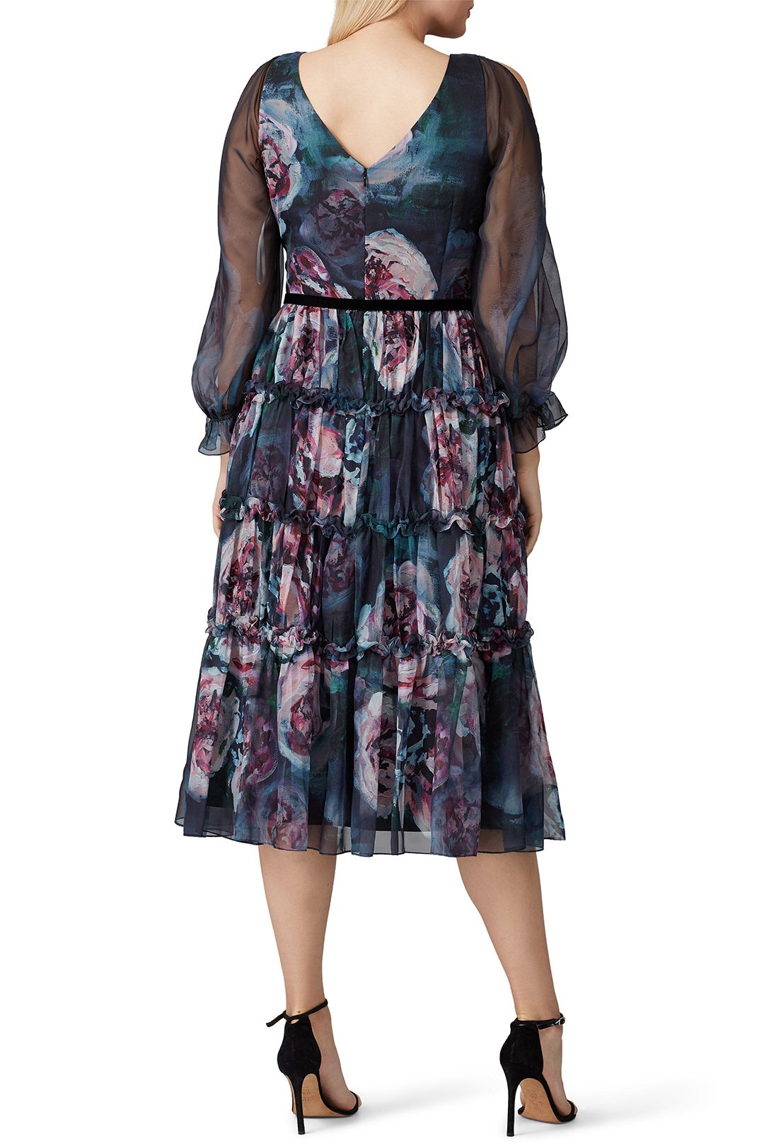 Ribbon Waist Dress by Marchesa Notte 7